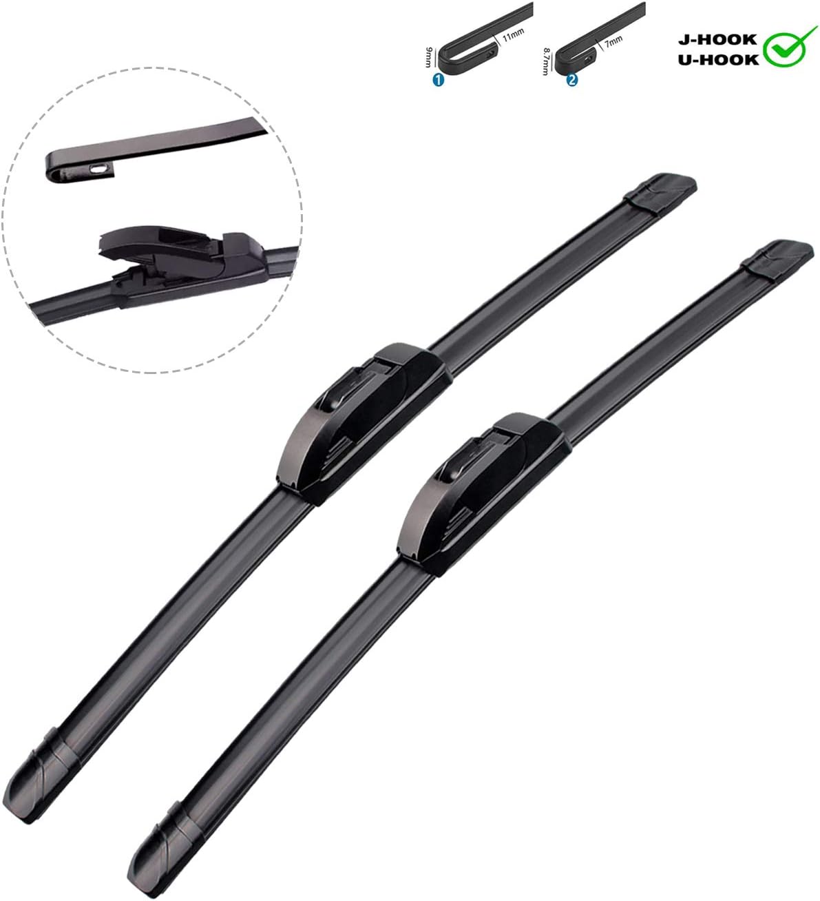 28in + 17in Premium All-Season Windshield Wiper Blades for Original Equipment Replacement(Set of 2)