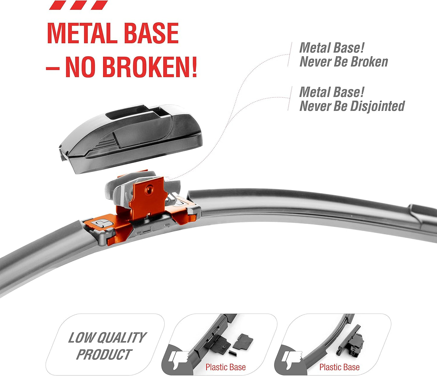 All-Season Auto Replacement Windshield Wiper Blades 22 wiper blades 2 pack, Fit Chevrolet Impala 2013-2006 GMC Yukon 2020-2000 Isuzu Ascender 2008-2003 +More Cars