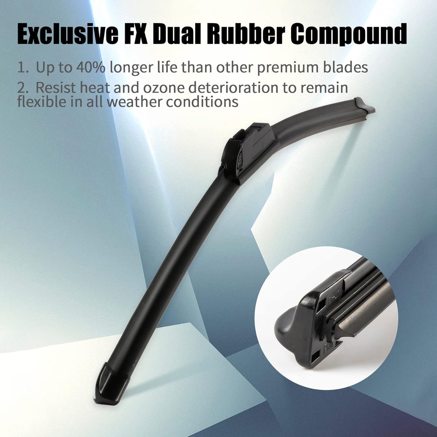 All-Season 26" + 17" Windshield Wipers Blades Easy Install & Durable Stable Quiet Car Accessories(Set of 2)